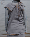 BASERANGE 25 Early Spring V-neck top BAS-TOMX-LC-SP25-HH BAYON GREY (YELLOW)